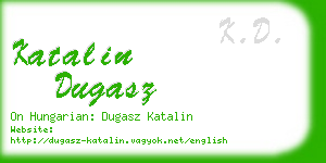 katalin dugasz business card